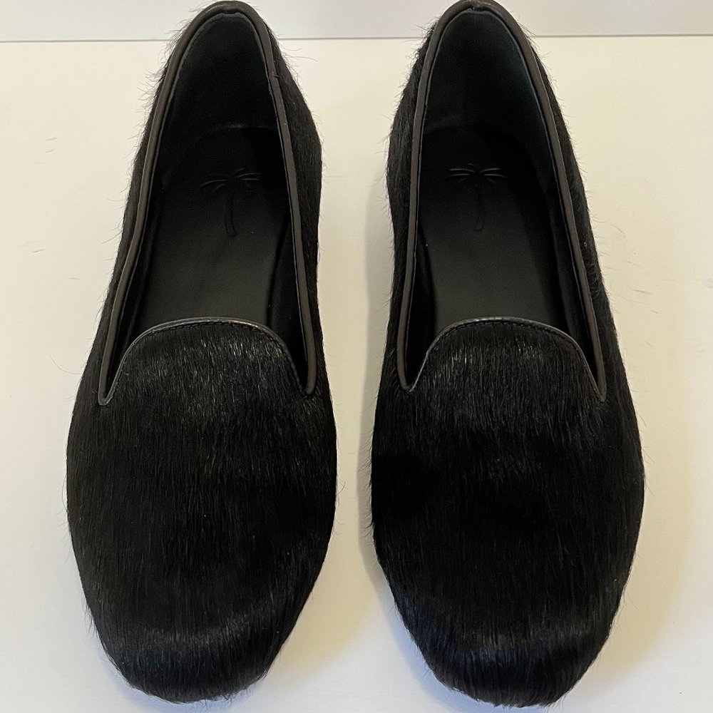Leather & Pony Hair Flat Shoes by Tomas Maier